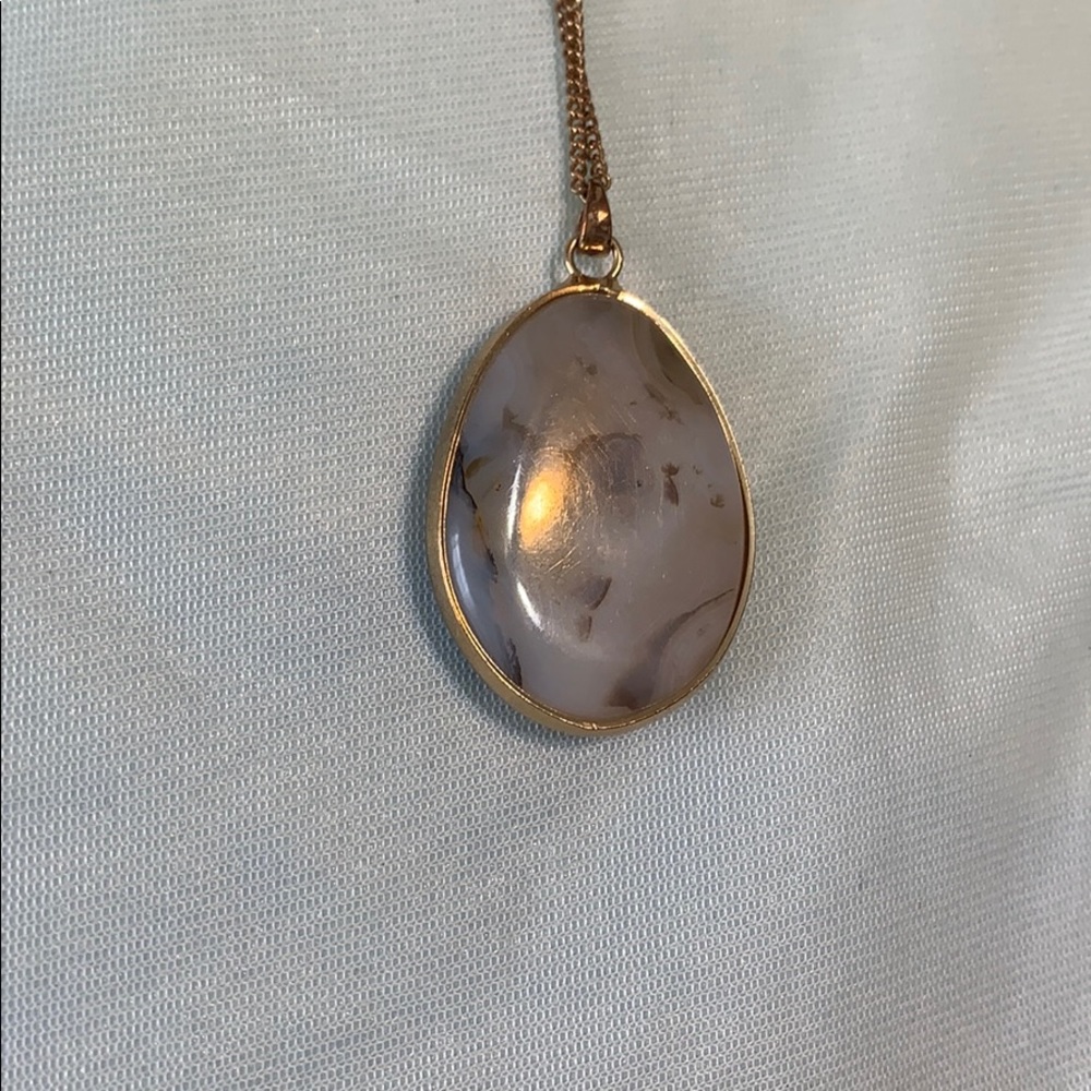 Long stone necklace